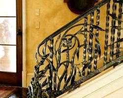 Tuscan Style Beach Villa Interior Staircase Railing and Newel Tuscan Style Beach Villa Interior Staircase Railing and Newel