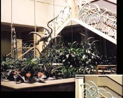Hargray Telephone Corporate Office Main Lobby Marsh grass railings and Heron Fountain Hargray Telephone Corporate Office Main Lobby Marsh grass railings and Heron Fountain
