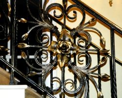 Traditional Gilded Rose Stair Railing Traditional Gilded Rose Stair Railing