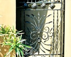 Toscana Mare Villa exterior side entry gate Toscana Mare Villa exterior side entry gate