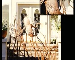 Heron and Marsh Grass Front Courtyard Gate Heron and Marsh Grass Front Courtyard Gate