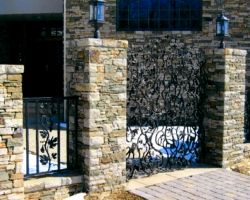 Grapevine Courtyard Entrance Gate & Side Railing Grapevine Courtyard Entrance Gate