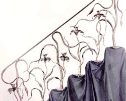 Art Nouveau Iris Stair Railing Art Nouveau Iris Stair Railing